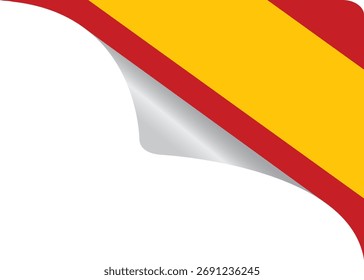 Anuncio esquinero con bandera de España