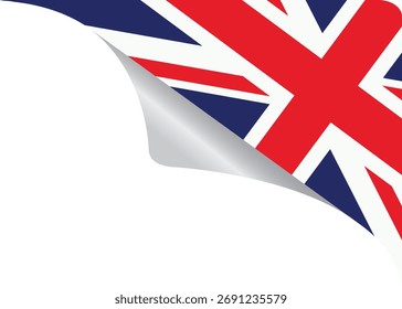 Anuncio esquinero con bandera del Reino Unido