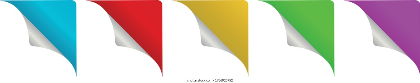 corner banner isolated on transparent background