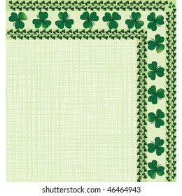 Corner border with clovers for your design