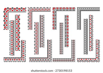 Eckrand Design schwarz-weiß, Heard Red, Valentinstag Design, Hochzeitseinladung Ring Zeremonie, Jubiläumsdesign