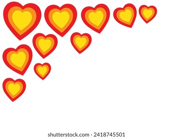 Corner Border Heart Background Valentine Day