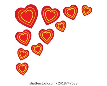 Corner Border Heart Background Valentine Day