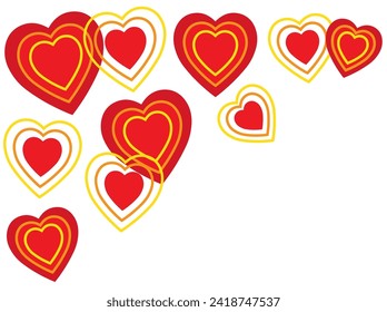 Corner Border Heart Background Valentine Day