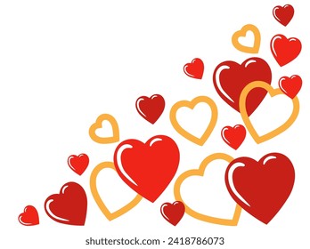 Corner Border Heart Background Valentine Day