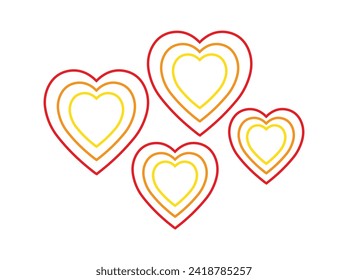 Corner Border Heart Outline Valentine Background