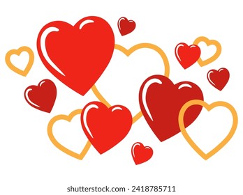 Corner Border Heart Outline Valentine Background