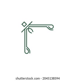 Corner border, ornament icon design template vector