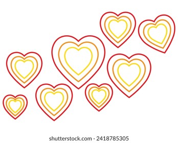 Corner Border Valentine Heart Outline Background