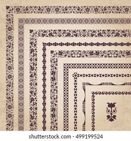Corner borders and frames - vector set