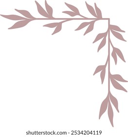 Corner Botanical Border | Elegant Frame Corner | Vector Leaf Art
