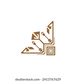 corner with brown ornament design