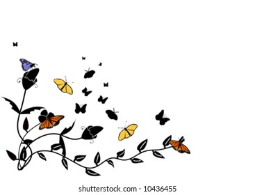 corner with butterflies