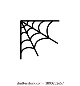 Scary Doodle Corner Spider Web On Stock Vector (Royalty Free ...