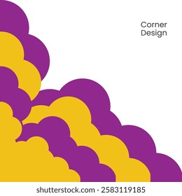 Corner Colorful Abstract Cloud Design