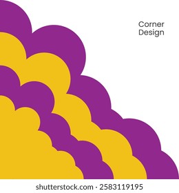 Corner Colorful Abstract Cloud Design