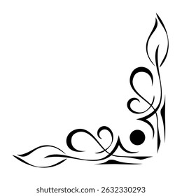corner decor with stylized leaves and ornate pattern; graphic design