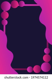 Corner Decoration Abstract Frame With Luxury Purple Color Theme. Suitable for Background, wallpaper, backdrop, ornament, cover, posters template, book cover