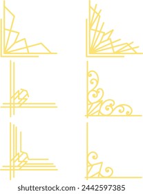 Corner decoration collection set vector illustration