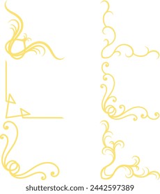 Corner decoration collection set vector illustration