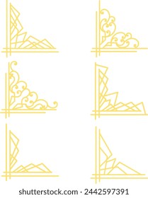 Corner decoration collection set vector illustration