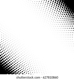 Corner Design Elements With Halftone Effect. Halftone Vector Pattern Background. Isolated On White.