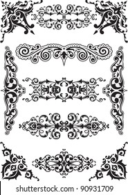 Corner and dividers set on white