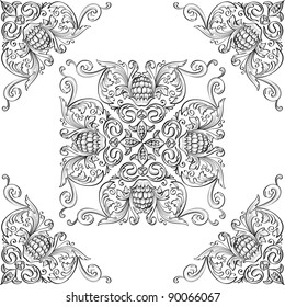 Corner elements and nice rosette