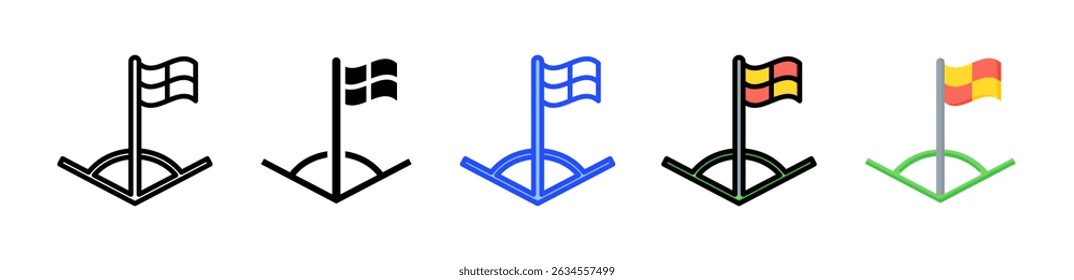 Corner Field Icon Collection With Multiple Styles