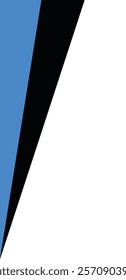 A corner flag featuring blue, black, and white horizontal stripes, symbolizing Estonia. Perfect for cultural, heritage, and national pride projects.