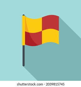 Icono de la bandera de la esquina vector plano. Balón de fútbol. Deporte en equipo