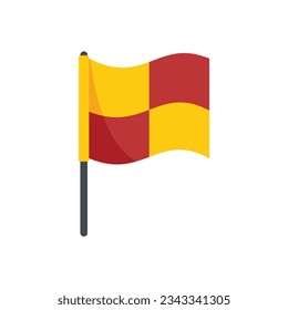 Icono de la bandera de la esquina vector plano. Balón de fútbol. Deporte de equipo aislado