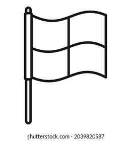 Corner flag icon outline vector. Soccer ball. Team sport