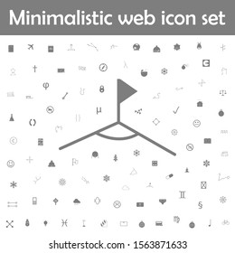 Corner flag icon. Web, minimalistic icons universal set for web and mobile