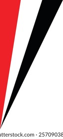 A corner flag with red, white, and black horizontal stripes, representing Yemen. Perfect for cultural, heritage, and national pride projects.