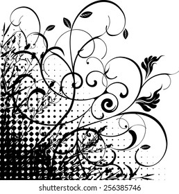 Corner floral pattern