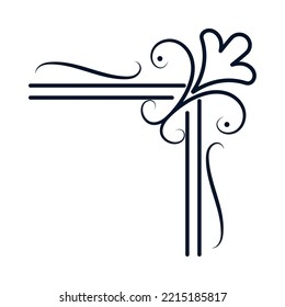 corner flourish icon on white background