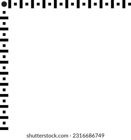 Corner Frame border shape icon for decorative vintage doodle element for design in vector illustration
