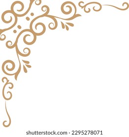 corner frame, illustration, vector, ornament, floral, cornering frame, floral element, design, line, flourish