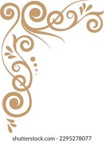 corner frame, illustration, vector, ornament, floral, cornering frame, floral element, design, line, flourish