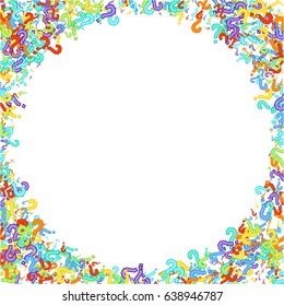 Scattered Corner Frame On White Background Stock Vector (Royalty Free ...