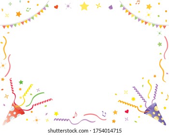 Corner frame of party cracker