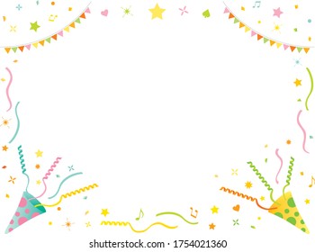 Corner frame of party cracker