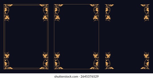 Corner frame, Set of vintage frames, Set of Decorative vintage frames and borders set