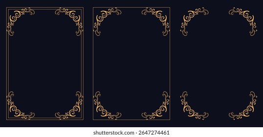 Corner frame, Set of vintage frames, Vintage Ornamental Border and Frame Collection