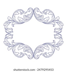 Corner Frame Vintage . Suitable for wedding invitation cards