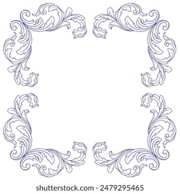 Marco de esquina Antiguas . Adecuado para tarjetas de invitación de boda