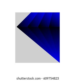 corner of a gemstone, blue sapphire logo
