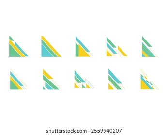 Corner Geometric Shape Element Set