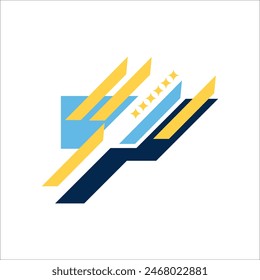 Corner geometric shape vector element